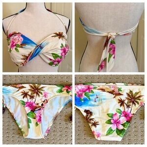 NWT Radio Fiji Swim Floral Bikini, Sz Large